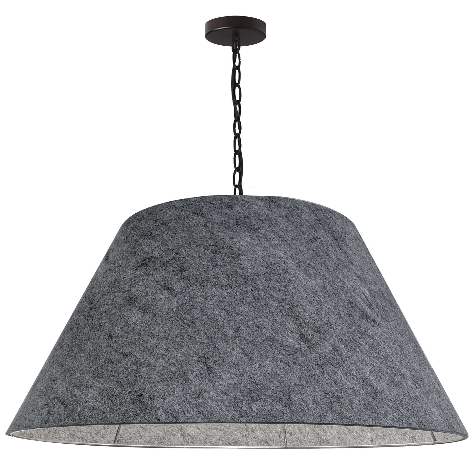 Dainolite 1 Light X-Large Brynn Black Pendant w/ Grey Felt - Renoz