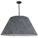 Dainolite 1 Light X-Large Brynn Black Pendant w/ Grey Felt - Renoz