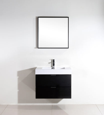 Kube Bath Bliss 30" Wall Mount / Wall Hung Bathroom Vanity With 2 Drawers - Renoz
