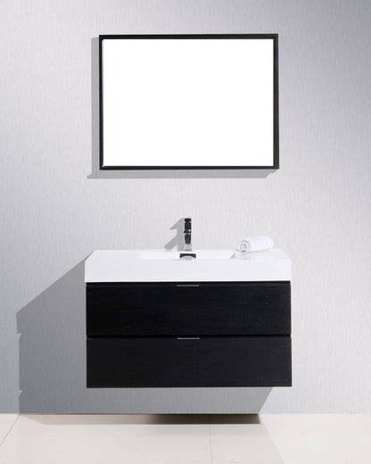 Kube Bath Bliss 40" Wall Mount / Wall Hung Modern Bathroom Vanity With 2 Drawers Acrylic Countertop - Renoz