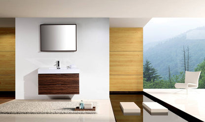 Kube Bath Bliss 40" Wall Mount / Wall Hung Modern Bathroom Vanity With 2 Drawers Acrylic Countertop - Renoz