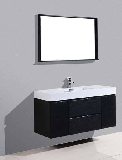 Kube Bath Bliss 48" Wall Mount / Wall Hung Modern Bathroom Vanity With 2 Drawers And 2 Doors Acrylic Countertop - Renoz