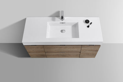 Kube Bath Bliss 48" Wall Mount / Wall Hung Modern Bathroom Vanity With 2 Drawers And 2 Doors Acrylic Countertop - Renoz