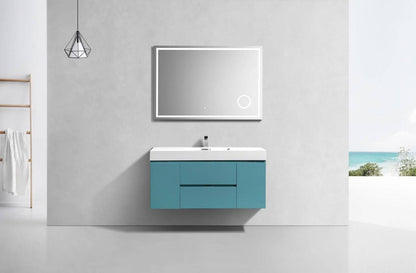 Kube Bath Bliss 48" Wall Mount / Wall Hung Modern Bathroom Vanity With 2 Drawers And 2 Doors Acrylic Countertop - Renoz