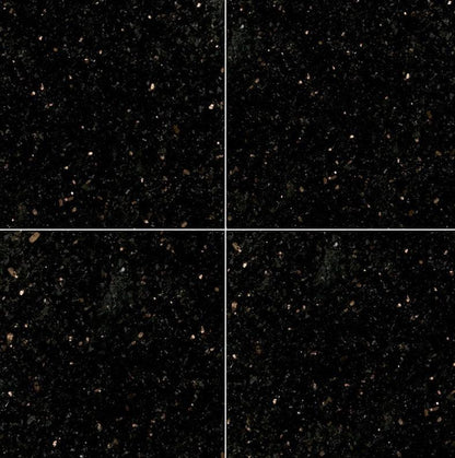 MSI Black Galaxy Granite Tile Polished 12" x 12" 10mm