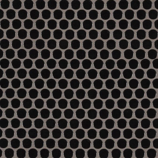 MSI Backsplash and Wall Tile Black Glossy Penny Round Mosaic 11.81" x 11.81" 6mm