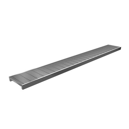 Zitta C1 Stainless Steel 66" Linear Flange Edge SS Channel With Linear Drain Cover and ABS Coupling Set
