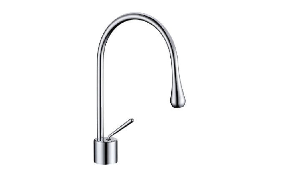 Streamline Cavalli Drop 12.37" Single Hole Lav With Waterdrop Spout Bathroom Sink Faucet