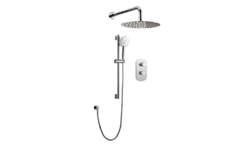 Streamline Cavalli CAVKIT2 Thermostatic Shower Kit With 10" Round Shower Head and Round Hand Shower