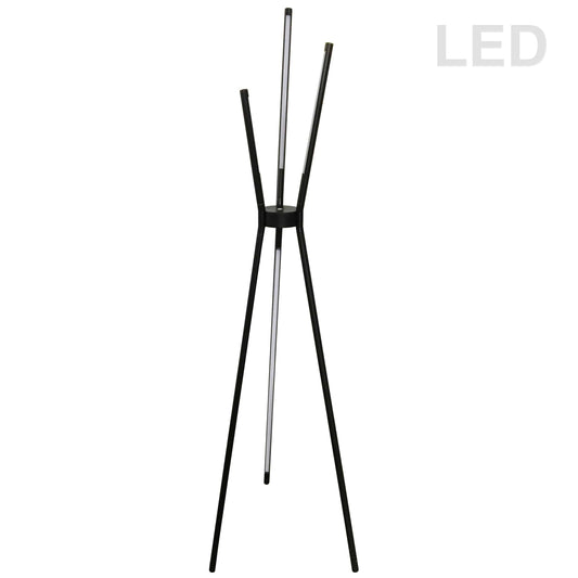 Dainolite 30W LED Floor Lamp, Black Finish