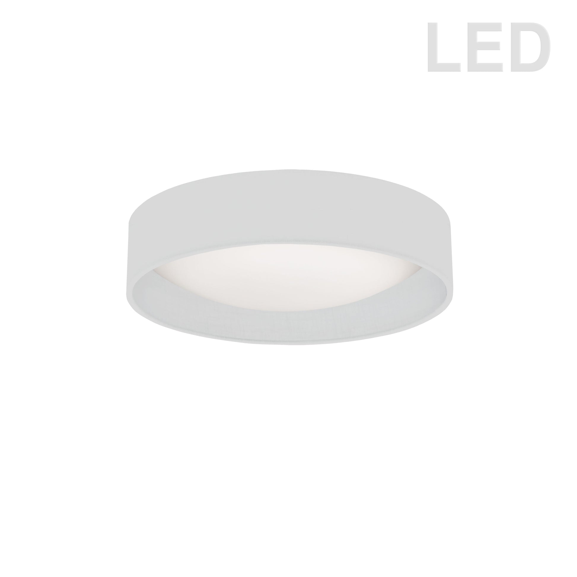 Dainolite 11" Light Flush Mount Fixture White Shade - Renoz