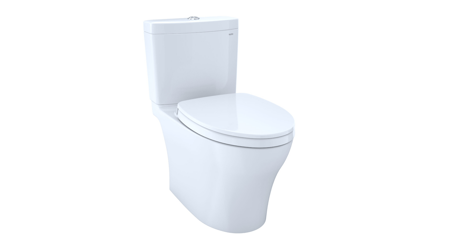 Toilette Toto Aquia IV 1,28 GPF et 0,8 GPF, cuvette allongée hauteur universelle (siège vendu séparément) 