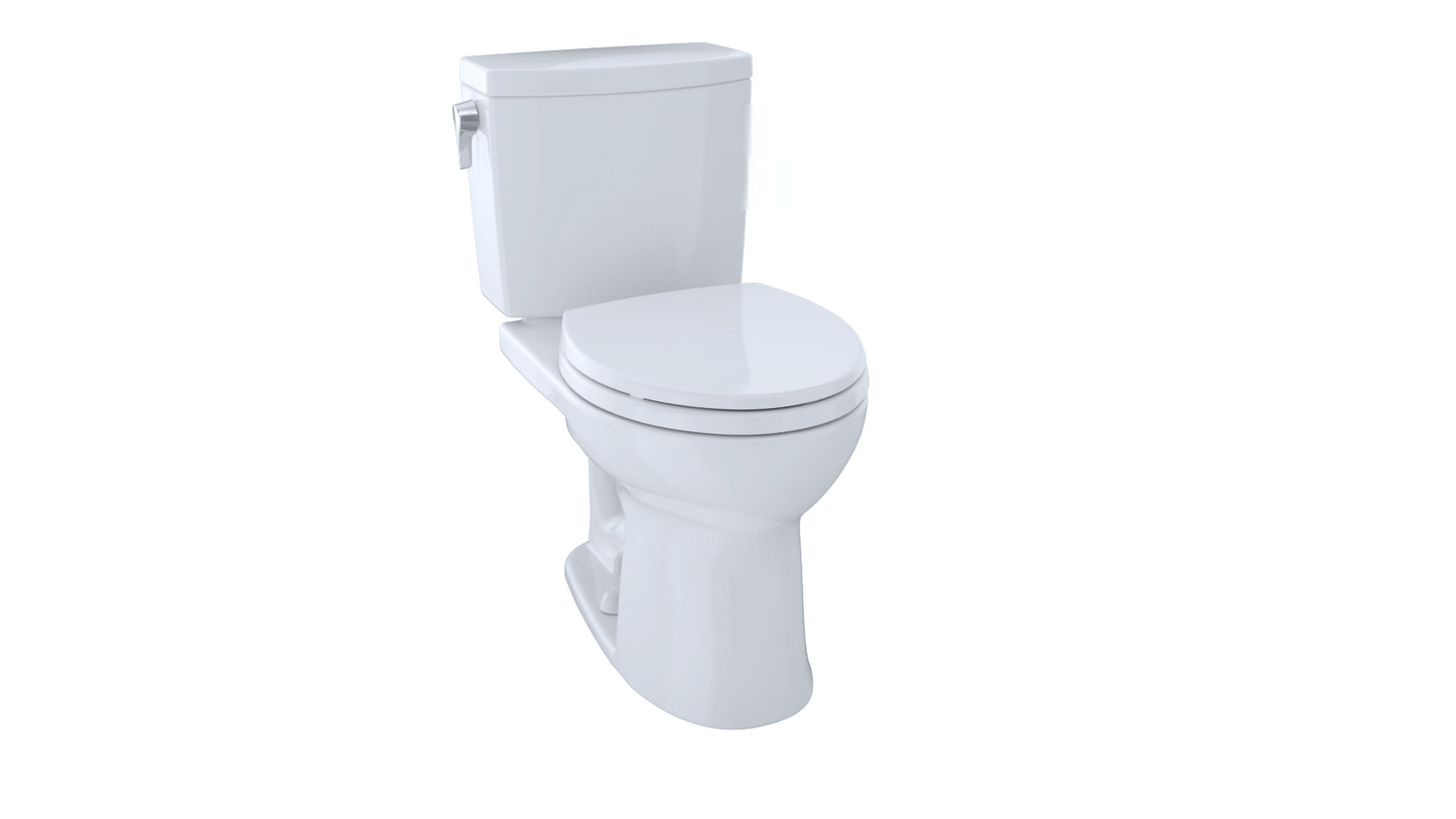 Toto Drake II Two Piece Toilet, Round Bowl, 1.0 GPF (Seat Sold Separately)