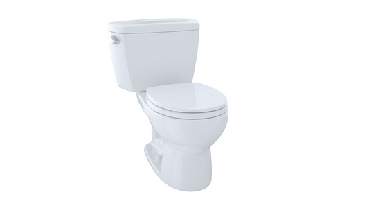 Toto Eco Drake Two Piece Toilet, 1.28 GPF, Round Bowl (Seat Sold Separately)