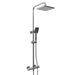 Riobel Modern Duo Rail With 1/2 Inch Thermostatic External Bar Shower Set With 9