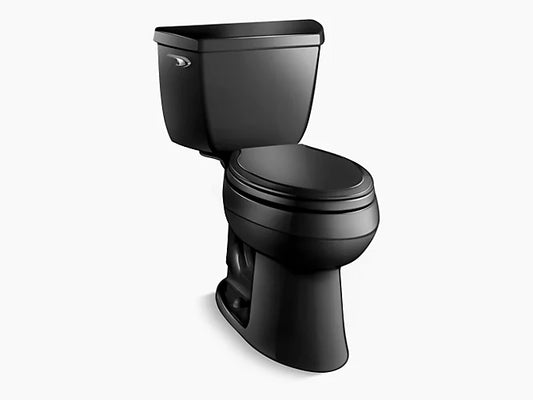 Kohler - Highline Classic Comfort Height Two-Piece Elongated 1.28 Gpf Chair Height Toilet - Black