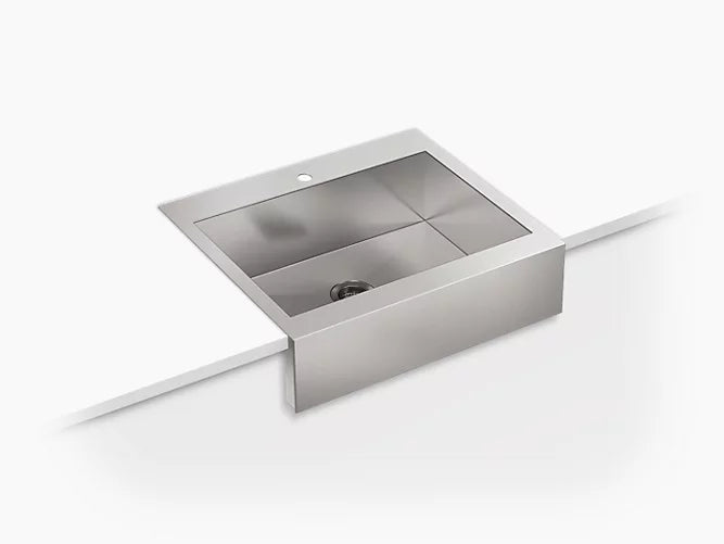 kohler vault top mount single bowl kitchen sink