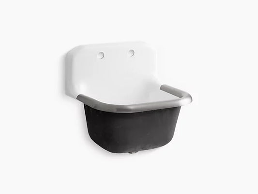 Kohler - 24" X 20-1/4" Wall-Mount Or P-Trap Mount Service Sink With Rim Guard And Back Drilled On 8" Centers