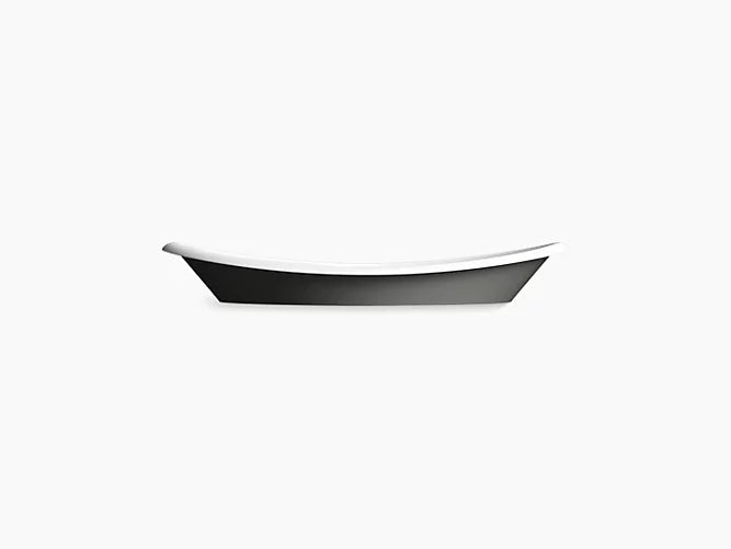 Kohler Lavabo de salle de bains ovale Wading Pool® Iron Plains® avec dessous peint en fer noir