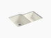 Kohler - Executive Chef Undermount Large/Medium, High/Low Double-Bowl Kitchen Sink With 4 Oversize Faucet Holes 33