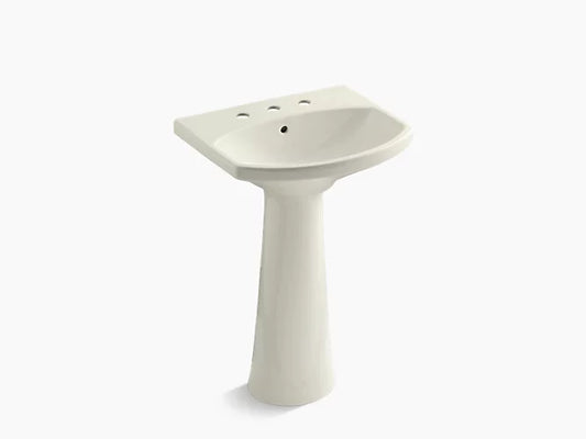 Kohler Cimarron Pedestal Bathroom Sink With 8" Widespread Faucet Holes