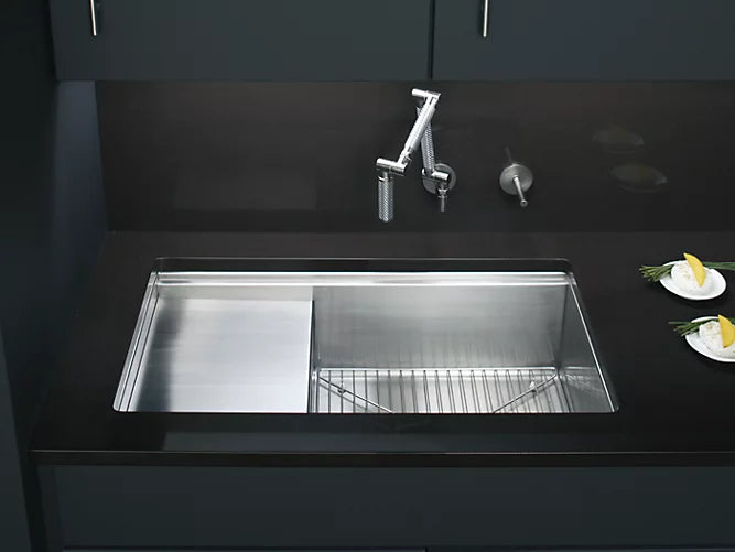 Kohler - Stages Undermount Single-Bowl Workstation Kitchen Sink With Wet Surface Area 33" X 18-1/2" X 9-13/16"