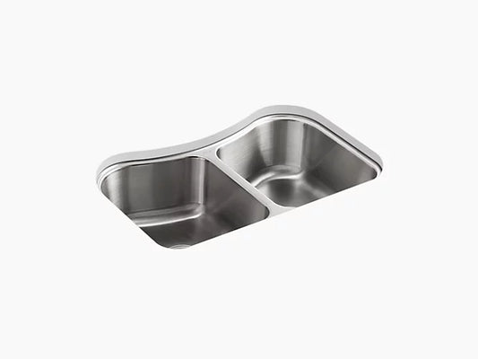 Kohler - Staccato Undermount Double-Equal Kitchen Sink 31-5/8" X 19-9/16" X 8-3/8"