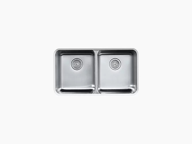 Kohler - Undertone Preserve Undermount Double-Equal Bowl Kitchen Sink 31-1/2" X 18" X 9-3/4"