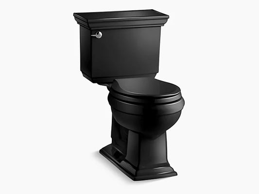 Kohler - Memoirs Stately Comfort Height Two-Piece Round-Front 1.28 Gpf Chair Height Toilet- Black