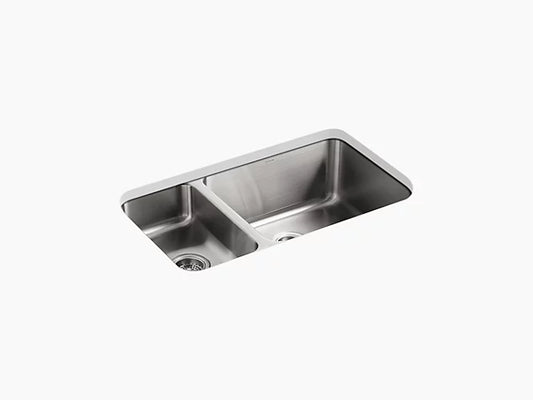 Kohler - Undertone Undermount High/Low Double-Bowl Kitchen Sink 31-1/2" X 18" X 9-3/4"