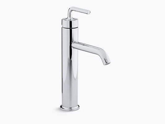 Kohler Purist Grand robinet de lavabo de salle de bain à poignée unique avec poignée à levier, 1,2 GPM 14404-4A