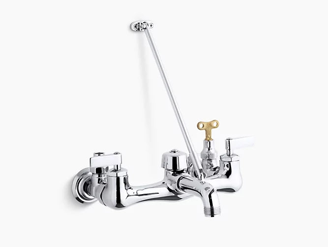 Kohler - Kinlock Double Lever Handle Service Sink Faucet With Top-Mount Wall Brace And Loose-Key Stops