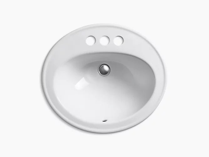 Kohler Pennington®Drop-In Bathroom Sink With Centerset Faucet Holes