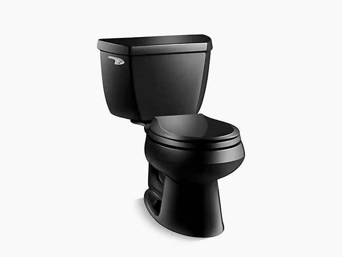Kohler - Wellworth Classic Two-Piece Round-Front 1.28 Gpf Toilet - Black
