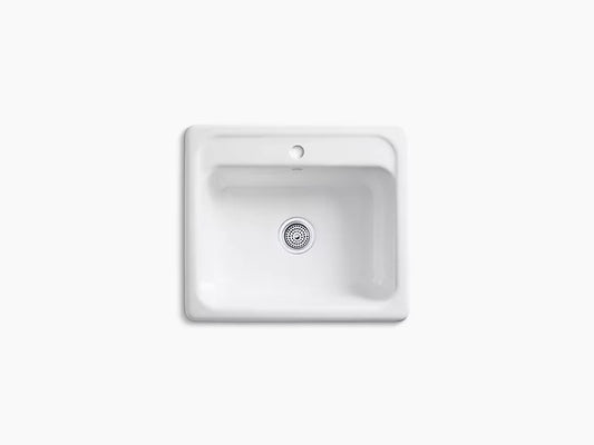 Kohler - 25" X 22" X 8-3/4" Top-Mount Single-Bowl Kitchen Sink With Single Faucet Hole