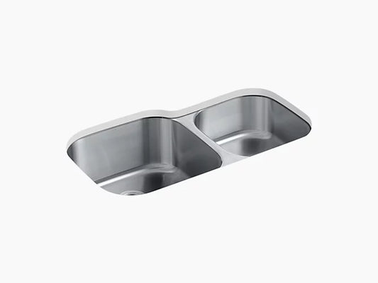 Kohler - Undertone Preserve Undermount Extra Large/Medium Double-Bowl Kitchen Sink 35-1/8" X 20-1/8" X 9-3/4"