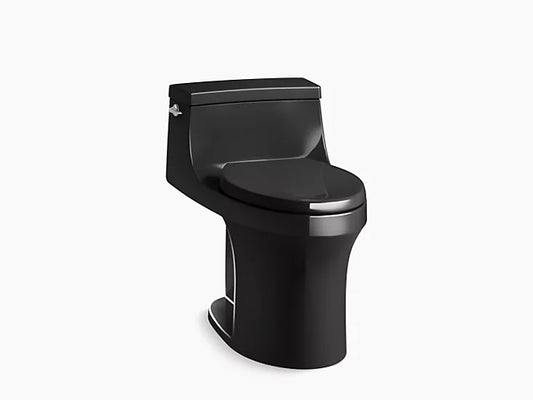 Kohler Toilette allongée compacte monobloc San Souci à hauteur confortable avec siphon dissimulé, 1,28 Gpf
