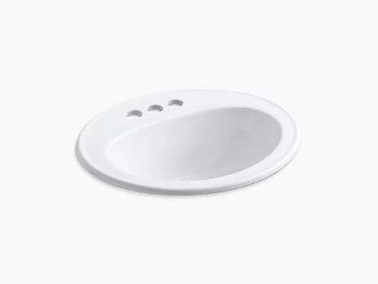 Kohler Pennington®Drop-In Bathroom Sink With Centerset Faucet Holes