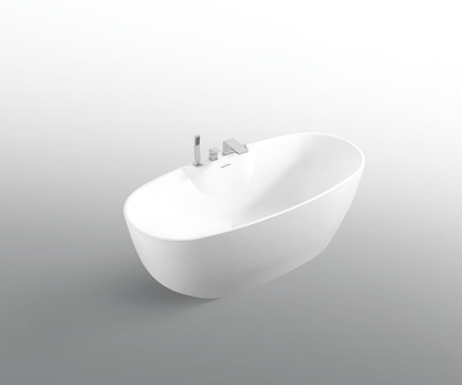 Bagno Italia Christie 67" x 32" x 23" One Piece Freestanding Bathtub Glossy White CH680170 - Renoz