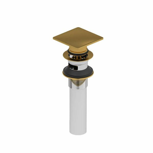 Riobel Push Drain With Overflow - Brushed Gold (DB140)