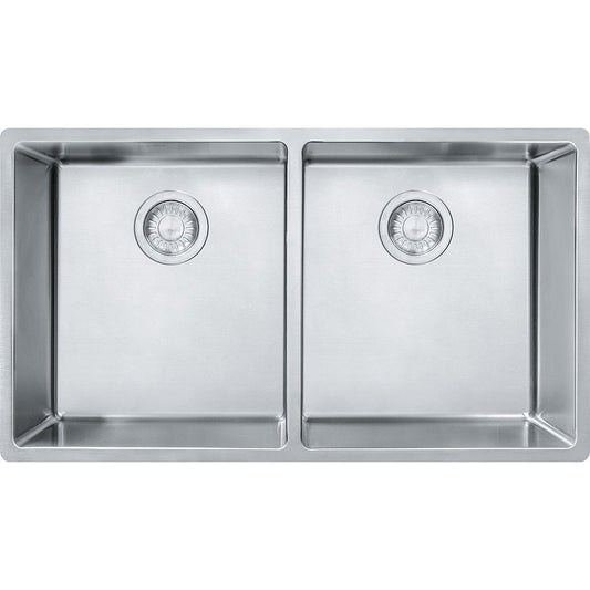 Franke Cube 31.5" x 17.75" Double Bowl Undermount Kitchen Sink Stainless Steel