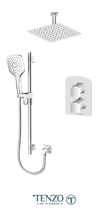 Tenzo - Delano T-box Thermostatic Shower Kit With 2 Functions DET32-21131