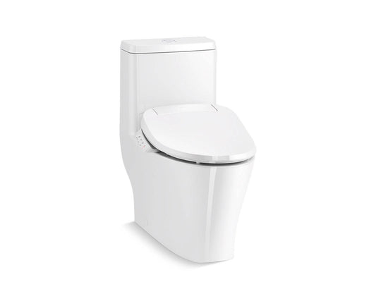 Kohler Reach Curv Toilette monobloc allongée compacte à double chasse avec siphon à jupe et conception de cordon caché
