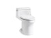 Kohler Toilette monobloc compacte allongée à hauteur de chaise 1,28 Gpf San Souci avec siège à fermeture silencieuse San Souci