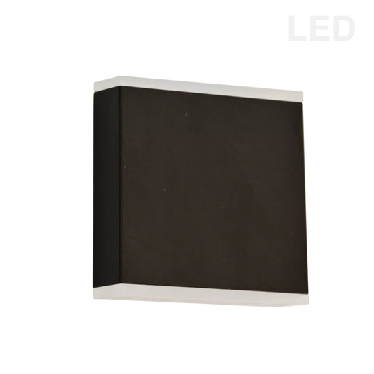 Dainolite 15W LED Wall Sconce, Matte Black with Frosted Acrylic Diffuser