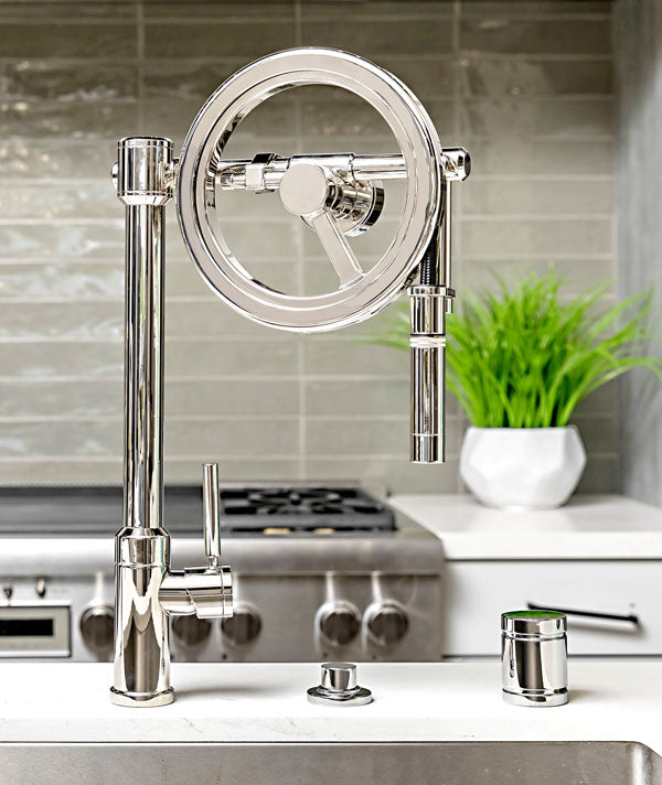 Waterstone Endeavor Wheel Pulldown Faucet – Toggle Sprayer 5125