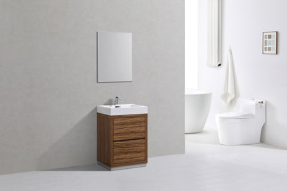 Kube Bath Bliss 24" Floor Mount Free Standing Bathroom Vanity With 2 Drawers - Renoz
