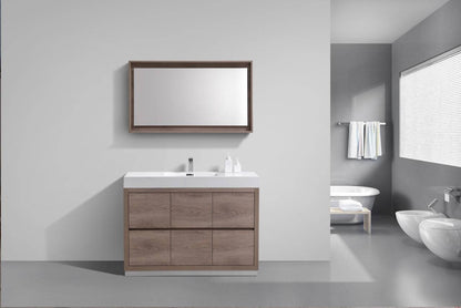 Kube Bath Bliss 48" Floor Mount Free Standing Bathroom Vanity With 6 Drawers Acrylic Countertop - Renoz