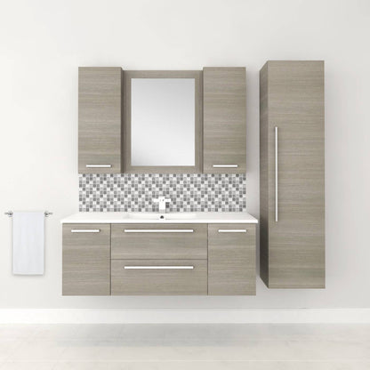 Cutler Silhouette Collection 48″ 2 Drawer / 2 Door Wall Hung Bathroom Vanity Aria