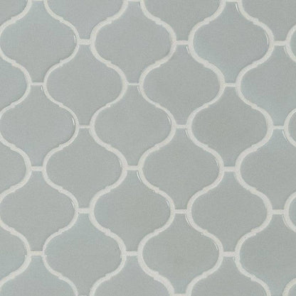 MSI Backsplash and Wall Tile Gray Glossy Arabesque Mosaic Tile 6mm
